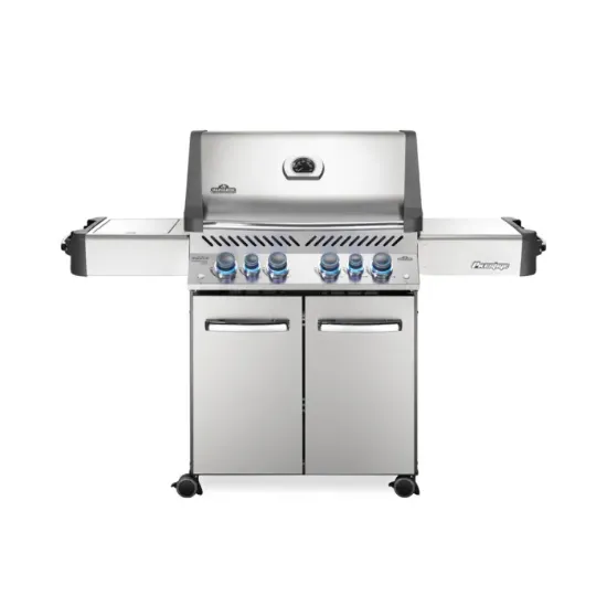 Picture of Prestige® 500 Propane Gas Grill with Infrared Side and Rear Burners, Stainless Steel