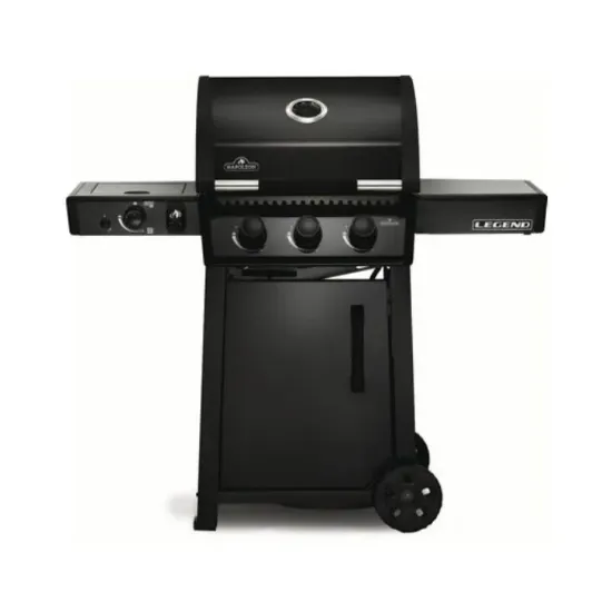 Picture of Legend 365 Propane Gas Grill with Infrared Side Burner & Front Door, Black