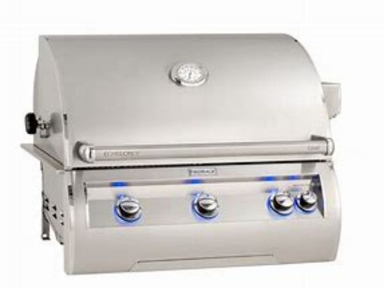 Picture of Aurora Built-In Grill with Backburner & Rotisserie Kit | FireMagic Grills