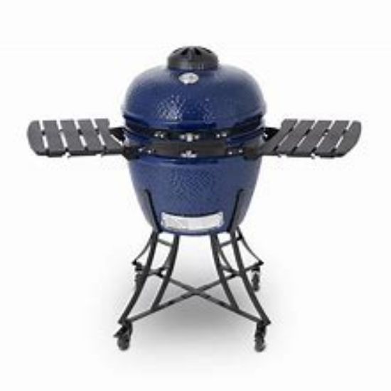 Picture of PBK24 - Blue Ceramic Charcoal Grill  with Black Shelves | Pit Boss Grills