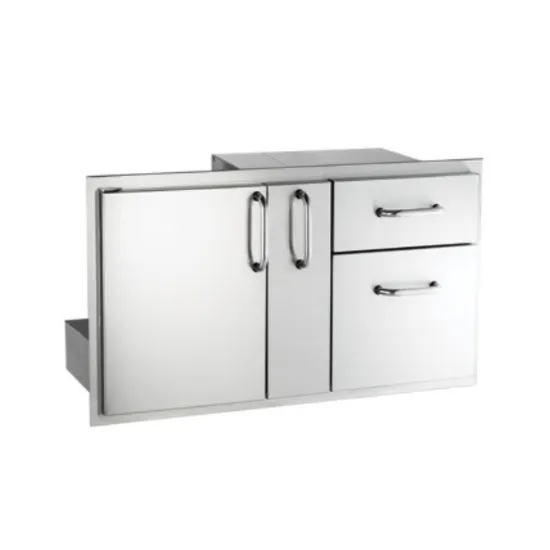 Picture of Door with Double Drawer and Platter Storage | FireMagic Grills